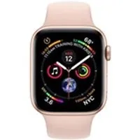 montre connectée apple watch series 4 (gps) - 40 mm - or-aluminium - montre intelligente avec bande sport - fluoroélastomère - sable rose - taille du poignet : 130-200 mm -