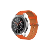montre connectée generique bracelet en cuir véritable boucle classique pour samsung galaxy watch 46mm/gear s3 classic/s3 frontier - orange