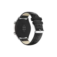 montre connectée generique bracelet en cuir véritable texture crocodile de 22 mm pour huawei watch gt/watch 2 pro/honor watch magic - noir
