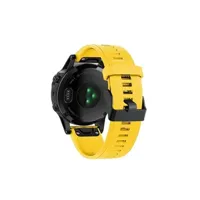 montre connectée generique bracelet en silicone sport avec boucle pour garmin fenix 5 - jaune/noir