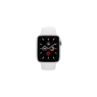 montre connectée apple watch series 5 (gps) - 44 mm - aluminium argenté - montre intelligente avec bande sport - fluoroélastomère - blanc - taille du bracelet : s/m/l - 32