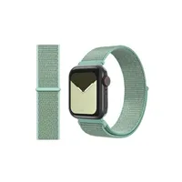 bracelets connectés generique bracelet de montre en nylon simple pour apple watch series 6/ se/ 5/ 4 44mm - vert clair