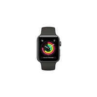 montre connectée apple watch series 3 (gps) - 38 mm - espace gris en aluminium - montre intelligente avec bande sport - fluoroélastomère - gris - taille du poignet :