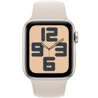apple se gps 40mm starlight aluminium sport band s/m mr9u3 - unisex - montre connectée - montre digitale/montre connectée - aluminum - verre saphir