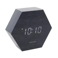 karlsson hexagon digital réveils ka5651bk - unisex - montre digitale/montre connectée - wood