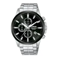 lorus watches rm385hx9 sports chronograph 43 mm watch argenté