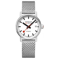 mondaine evo2 automatic 35 mm watch blanc