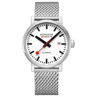 mondaine evo2 automatic 40 mm watch blanc