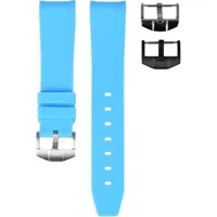 horus watch straps bracelet-montre 20 mm sport miami blue - bleu