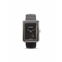 chanel pre-owned montre boy-friend 35 mm pre-owned (années 2000) - noir