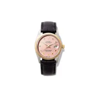 lizzie mandler fine jewelry montre datejust 30 mm pre-owned customisée - rose