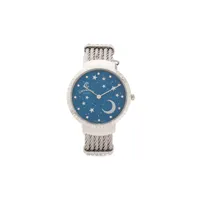 charriol montre slim moon and stars 34 mm - argent