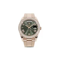 rolex montre day-date 40 mm pre-owned - vert