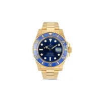rolex montre submariner date 40 mm pre-owned - bleu