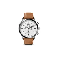 shinola montre canfield sport chronograph 45 mm - blanc