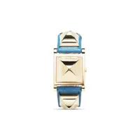 hermès pre-owned montre médor 32 mm pre-owned (1995) - bleu