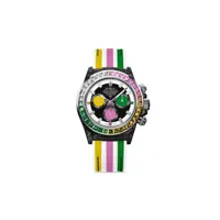 diw (designa individual watches) montre daytona 40 mm personnalisée pre-owned - blanc