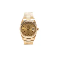 rolex montre date 34 mm pre-owned (1991) - or
