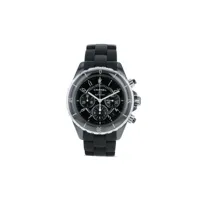 chanel pre-owned montre chronographe chanel j12 41mm pre-owned (2010) - noir