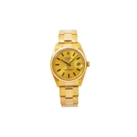 rolex montre oyster perpetual date 34 mm pre-owned - jaune
