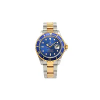 rolex montre submariner date 40 mm pre-owned - bleu