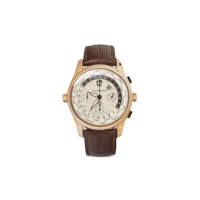 girard-perregaux pre-owned montre worldwide time control 43 mm pre-owned - blanc