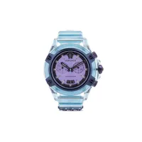 versace montre icon active chrono 44 mm - violet