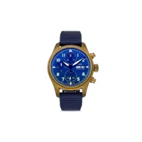 iwc schaffhausen pre-owned pilot's watch chronograph edition 'sultanate of oman' - bleu