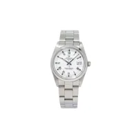 rolex montre oyster perpetual date 34 mm pre-owned (1993) - blanc
