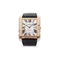cartier montre tank anglaise 47 mm pre-owned - blanc