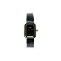 chanel pre-owned montre première 18 mm pre-owned (1987) - noir