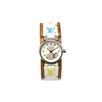 louis vuitton pre-owned x takashi murakami montre tambour 24 mm pre-owned - argent