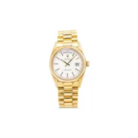 rolex montre day-date 36 mm pre-owned - blanc