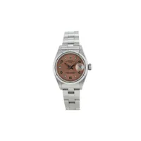 rolex montre lady oyster perpetual date 26 mm pre-owned (2001) - argent