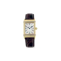 jaeger-lecoultre montre reverso duetto duo 27 mm pre-owned - blanc