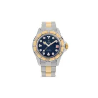 tudor montre prince oysterdate submariner 38.5 mm pre-owned (1968) - bleu