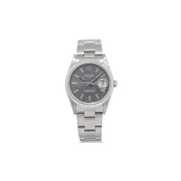 rolex montre oyster perpetual date 34 mm pre-owned (1993) - noir