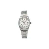rolex montre oyster perpetual date 34 mm pre-owned - blanc