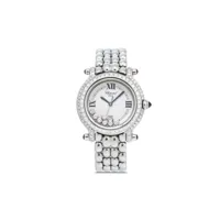 chopard pre-owned montre happy sport 32 mm pre-owned - blanc