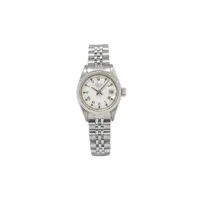 rolex montre oyster perpetual date 26 mm pre-owned - blanc