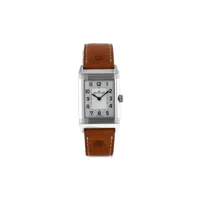 jaeger-lecoultre montre reverso-duetto 40 mm pre-owned (2000) - argent