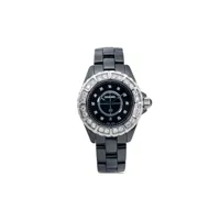 chanel pre-owned montre j12 38 mm pre-owned - noir