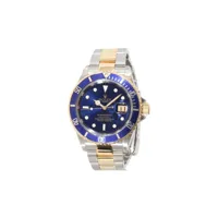 rolex montre submariner date 40 mm pre-owned (2005) - bleu
