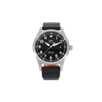 iwc schaffhausen 2017 pre-owned pilot's watch mark xviii 40mm - noir