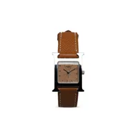 hermès pre-owned montre heure h 22 mm pre-owned (2000-2010) - marron