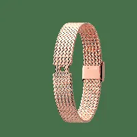 watch strap palmier mesh, rose gold finish
