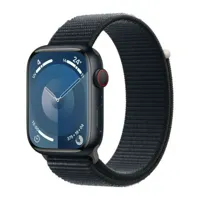 apple apple watch series 9 gps + cellular, boîtier en aluminium minuit de 41 mm, boucle sport minuit  noir