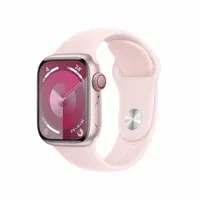 apple apple watch series 9 gps 41 mm boîtier en aluminium rose avec bracelet sport rose clair m/l  rose