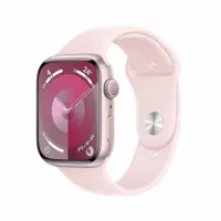 apple apple watch series 9 gps 45 mm boîtier en aluminium rose avec bracelet sport rose clair m/l  rose