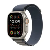 apple apple watch ultra 2 (gps + cellular) 49 mm titane avec bracelet boucle alpine bleu - taille m/l